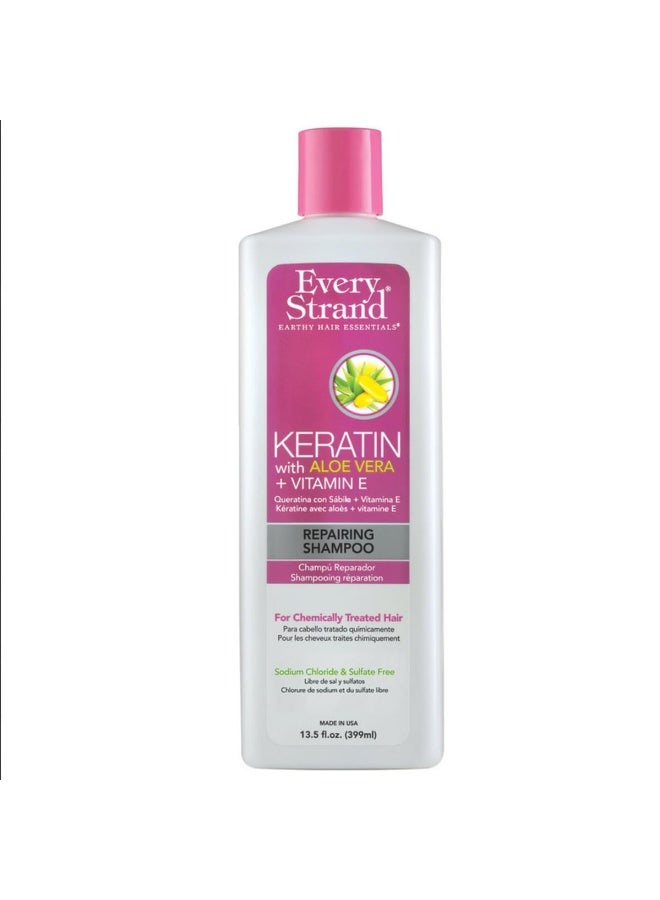 Keratin With Aloe Vera + Vitamin E Repairing Shampoo 399ml